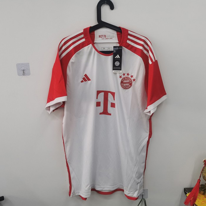 STOCK CLEARANCE [SIZE XXL] 23/24 Bayern Munich Home White Red Jersey Kit short sleeve-8747725
