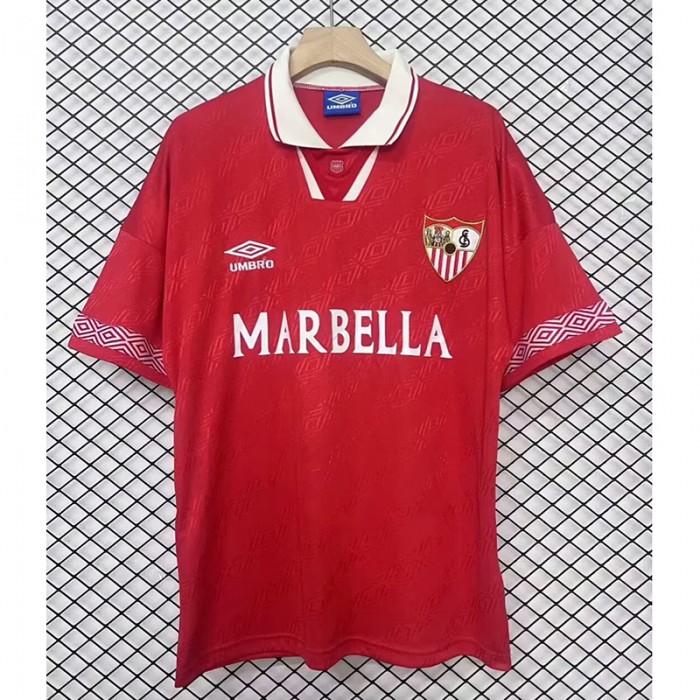 Retro 94/96 Sevilla Away Red Jersey Version Short Sleeve-8742016