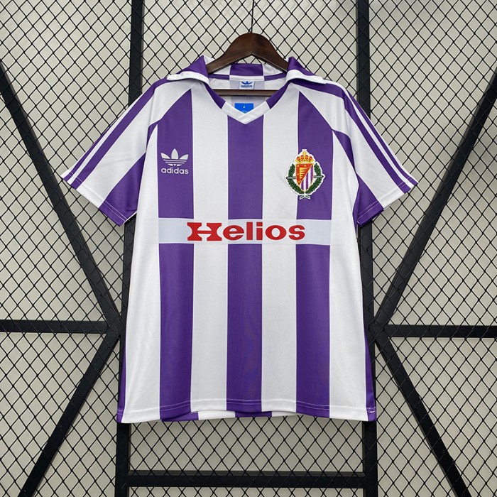 Retro 1984 Valladolid Home Purple White Jersey Version Short Sleeve-298425