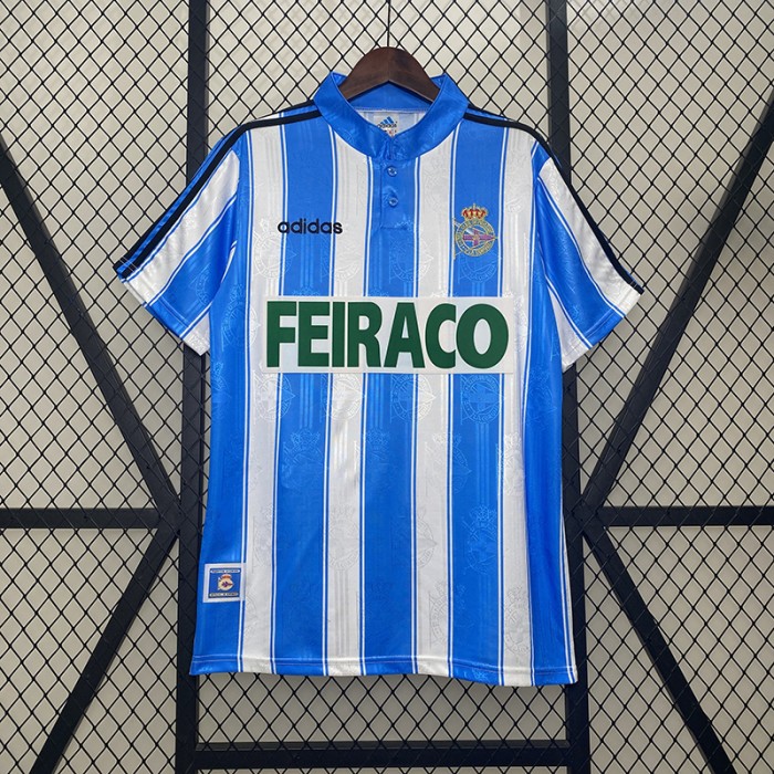 Retro 97/98 Deportivo Home Blue White Jersey Version Short Sleeve-5660283