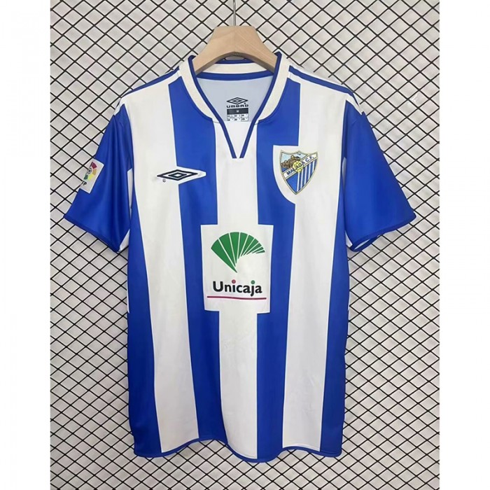 Retro 05/06 Malaga Home Blue White Jersey Version Short Sleeve-1550340