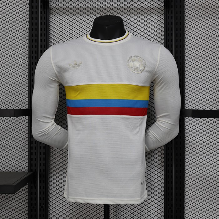 2024 Colombia Special Edition White Jersey Kit Long sleeve (Player Version)-1545016