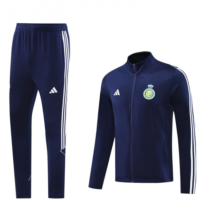 24/25 Riyadh Victory Navy Blue Edition Classic Jacket Training Suit (Top+Pant)-8409209