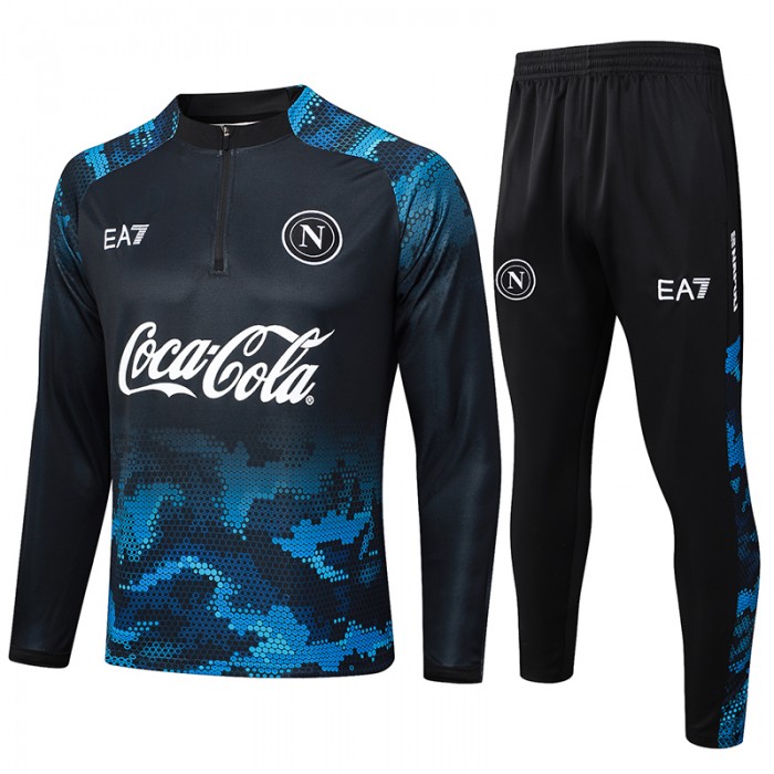 24/25 Napoli Navy Blue Black Edition Classic Jacket Training Suit (Top+Pant)-212897