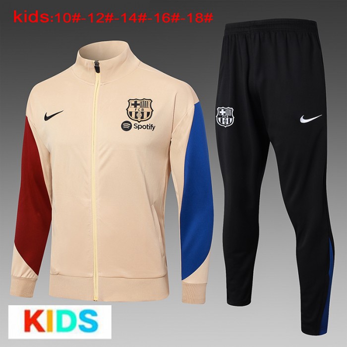 24/25 Kids Barcelona Khkai Edition Classic Jacket Training Suit (Top+Pant)-5547566