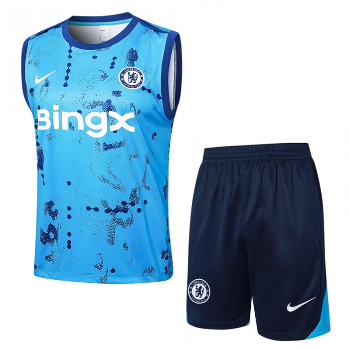 24/25 Chelsea Blue Training jersey Kit Sleeveless Vest (Vest + Short)-2973335