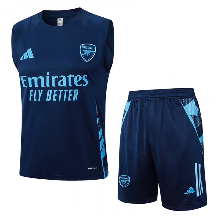 24/25 Arsenal Navy Blue Training jersey Kit Sleeveless Vest (Vest + Short)-6039197