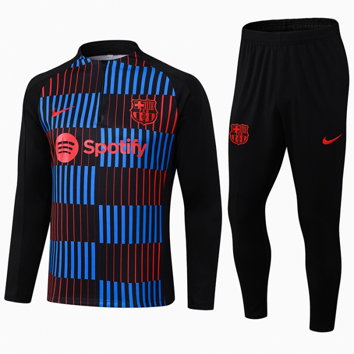24/25 Barcelona Black Red Blue Edition Classic Jacket Training Suit (Top+Pant)-1241980