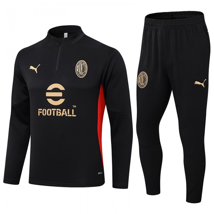 24/25 AC Milan Black Edition Classic Jacket Training Suit (Top+Pant)-6259189