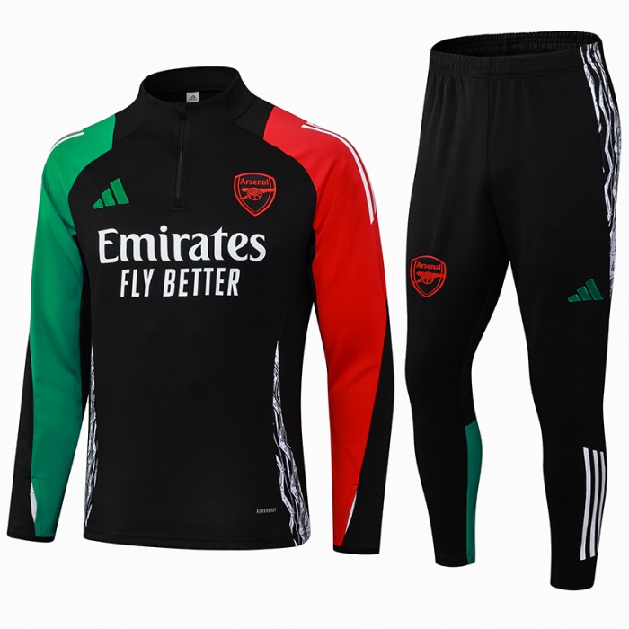24/25 Arsenal Black Red Edition Classic Jacket Training Suit (Top+Pant)-1095378