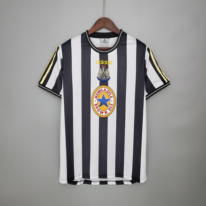 Retro 97/99 Newcastle United Home Black White Jersey Kit short sleeve-2585138