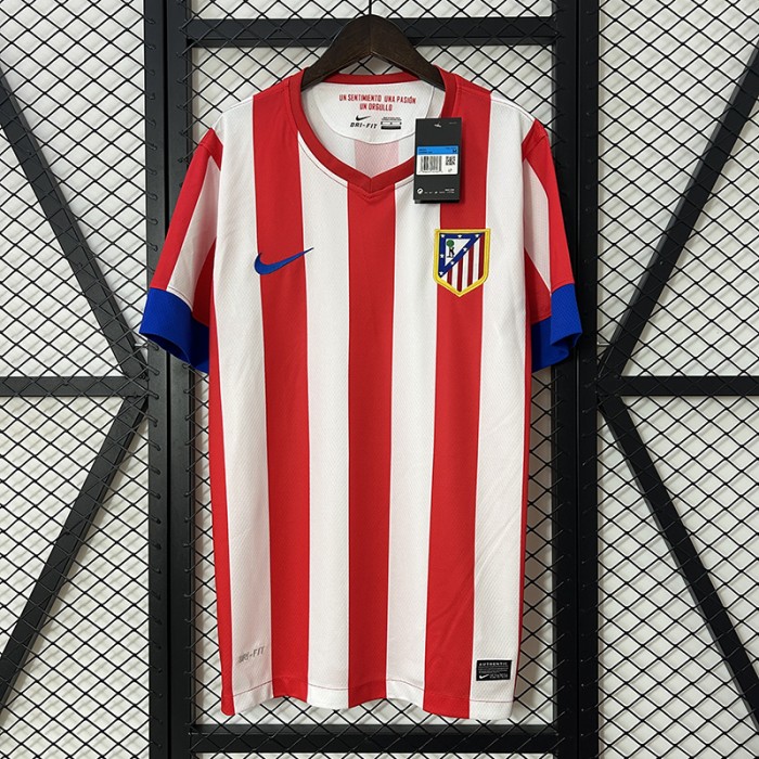 Retro 12/13 Atletico Madrid Home White Red Jersey Kit Short Sleeve-104403