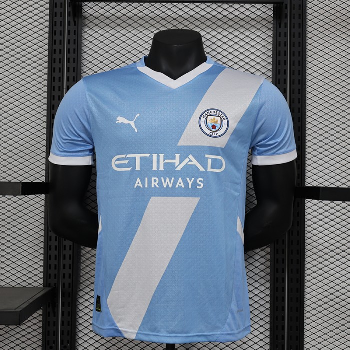24/25 Manchester City Special Edition Blue White Jersey Kit Short Sleeve (Player Version)-1207153