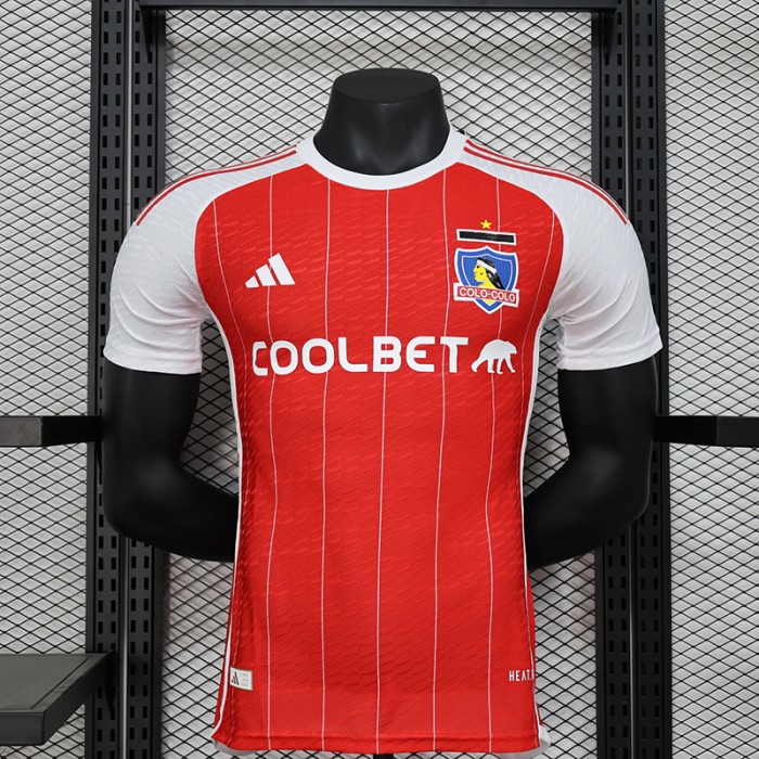 24/25 Colo Colo Third Away Red White Jersey Kit Short Sleeve (Player Version)-7369366