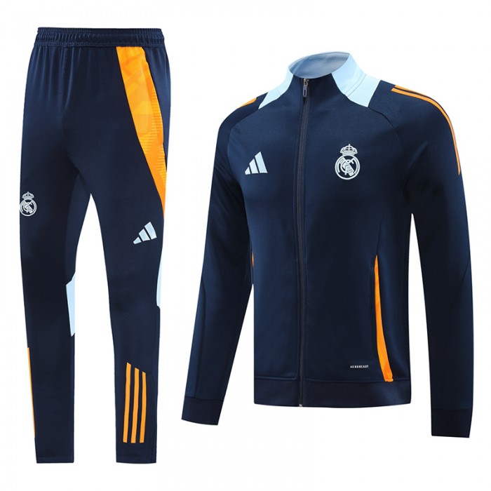 24/25 Real Madrid Navy Blue Edition Classic Jacket Training Suit (Top+Pant)-1333506