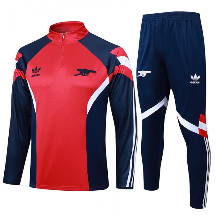 24/25 Arsenal Red Navy Blue Edition Classic Jacket Training Suit (Top+Pant)-532017