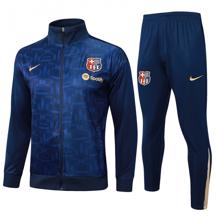 24/25 Barcelona Navy Blue Edition Classic Jacket Training Suit (Top+Pant)-6198779