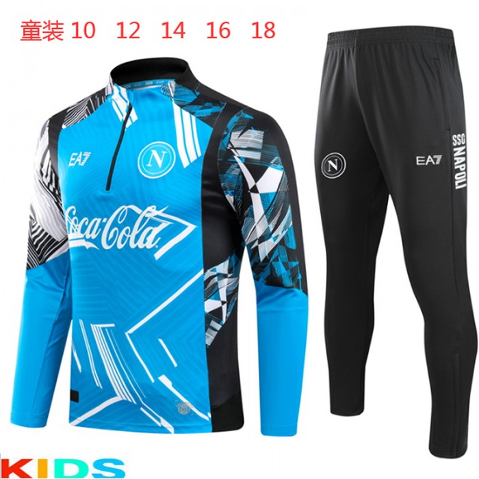 24/25 Kids Napoli Blue Edition Classic Jacket Training Suit (Top+Pant)-7392809