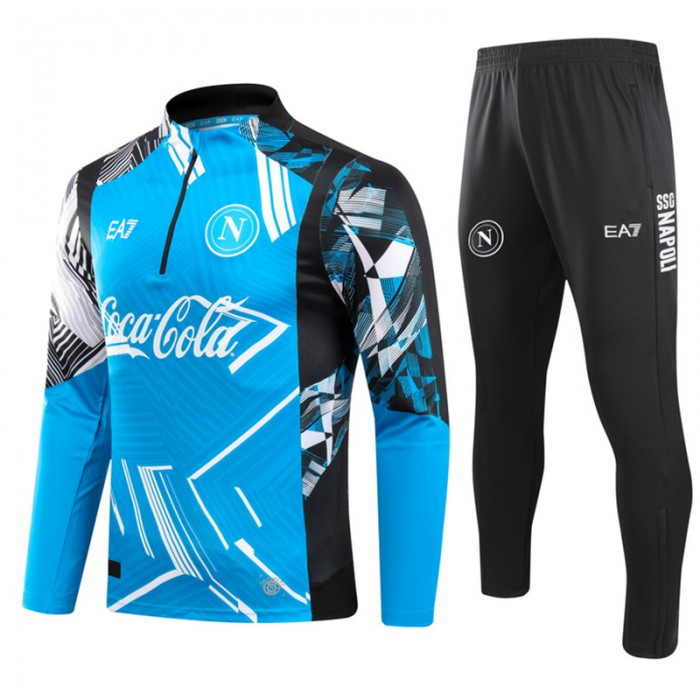 24/25 Napoli Blue Black Edition Classic Jacket Training Suit (Top+Pant)-693057