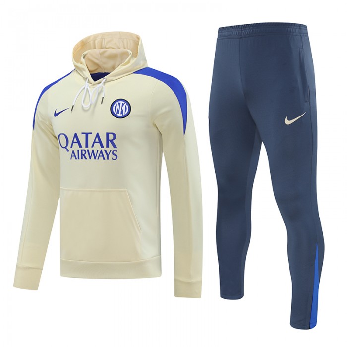 24/25 Inter Milan Khaki Hooded Edition Classic Jacket Training Suit (Sweatshirt+Pant)-3279839