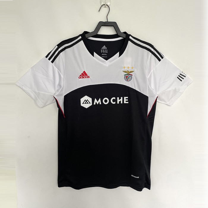 Retro 13/14 Benfica Away Black White Jersey Version Short Sleeve-8519054