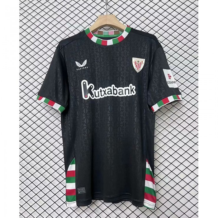 24/25 Bilbao Fourth Away Black Jersey Version Short Sleeve-4156377
