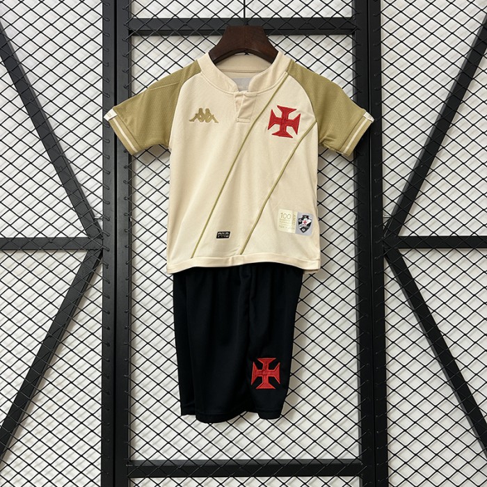24/25 Kids Vasco da Gama Third Away Khaki Kids Jersey Kit short sleeve (Shirt + Short)-522387