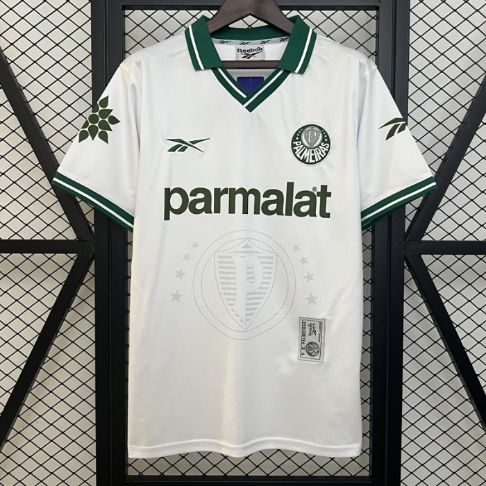 Retro 1997 Palmeiras Away White Green Jersey Kit Short Sleeve-9170210