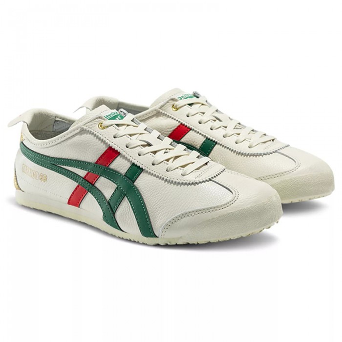 ASICS MEXICO 66 Running Shoes-White/Green-5617474