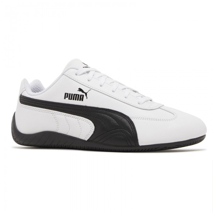 Speedcat Shield Leather Running Shoes-White/Black-4559618