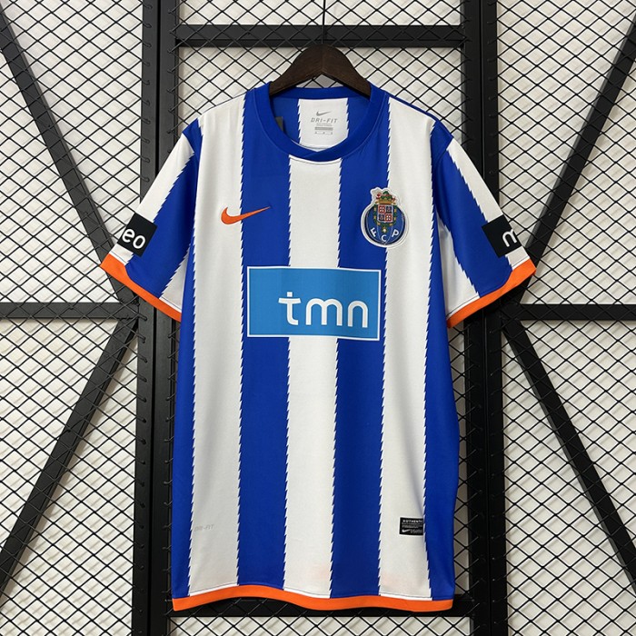 Retro 10/11 Porto Home Blue White Jersey Kit short sleeve-1517395