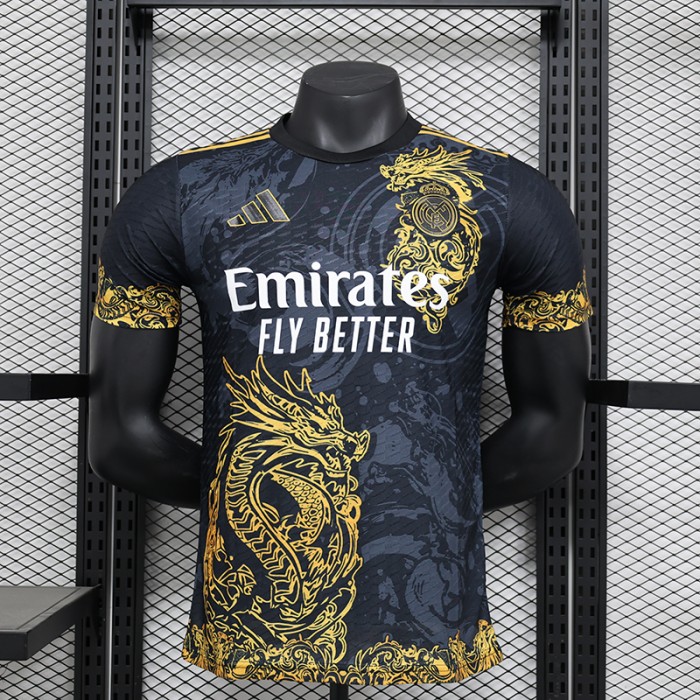 24/25 Real Madrid Special Edition Black Gold Jersey Kit short sleeve (Player Version)-2019272
