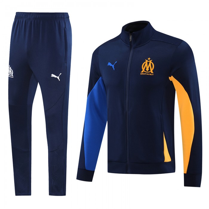 24/25 Marseille Navy Blue Edition Classic Jacket Training Suit (Top+Pant)-2875108