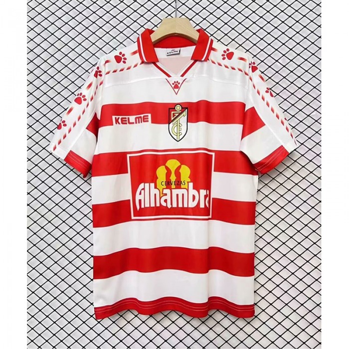 Retro 97/98 Granada Home Red White Jersey Kit Short Sleeve-2874541