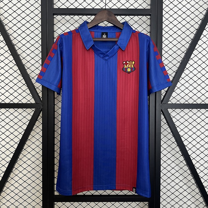 Retro 91/92 Barcelona Home Stadium Red Blue Jersey Kit short sleeve-2199875