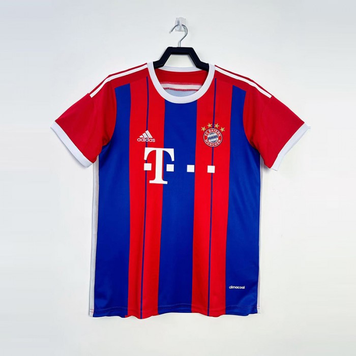 Retro 14/15 Bayern Munich Home Red Blue Jersey Kit short sleeve-5871312