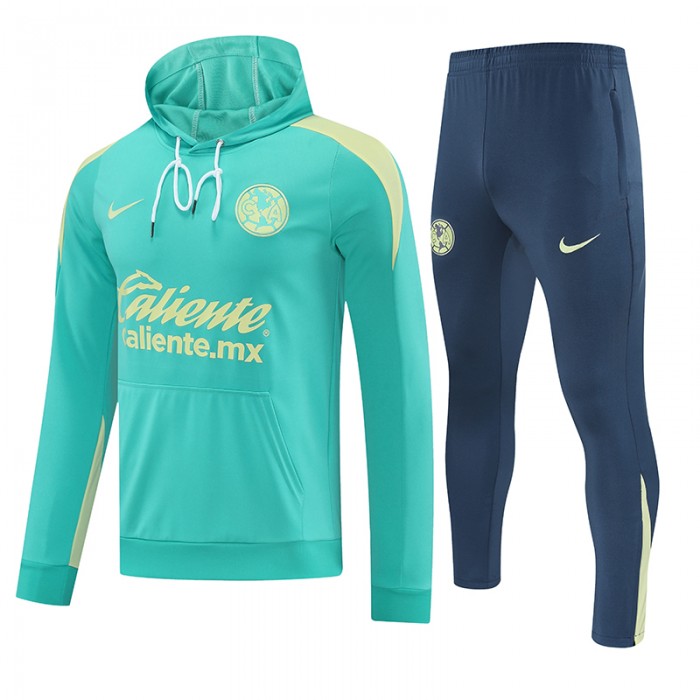 24/25 America Blue Hodded Edition Classic Jacket Training Suit (Top+Pant)-3716496