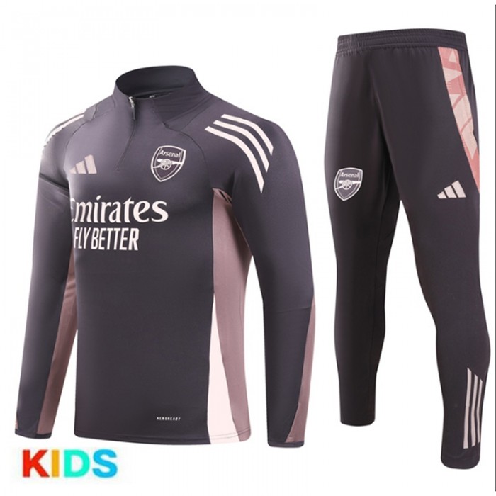 24/25 Kids Arsenal Gray Edition Classic Jacket Training Suit (Top+Pant)-9565369