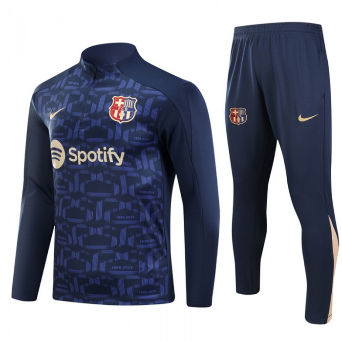 24/25 Barcelona Navy Blue Edition Classic Jacket Training Suit (Top+Pant)-7620305