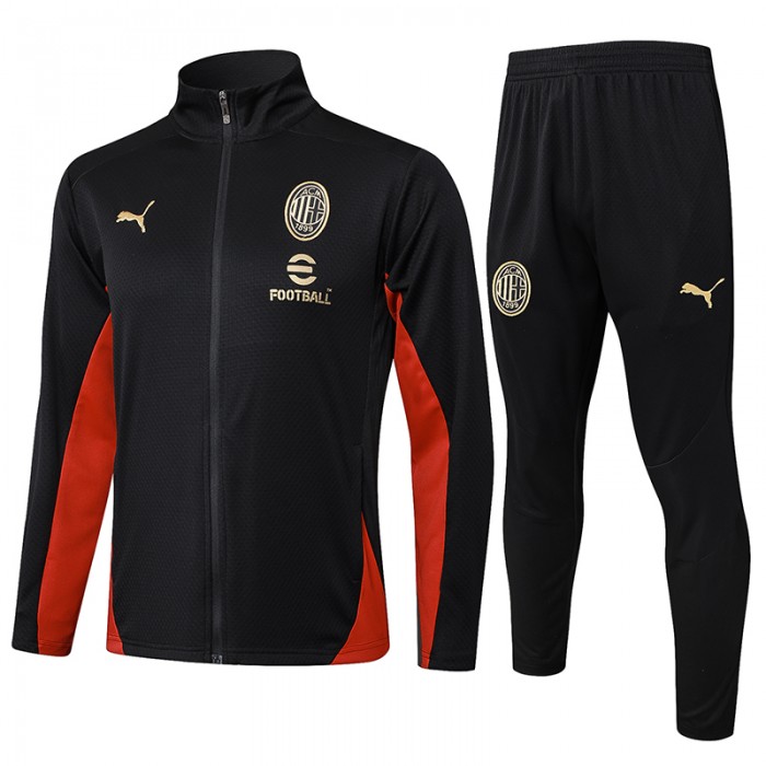 24/25 AC Milan Black Red Edition Classic Jacket Training Suit (Top+Pant)-4100314