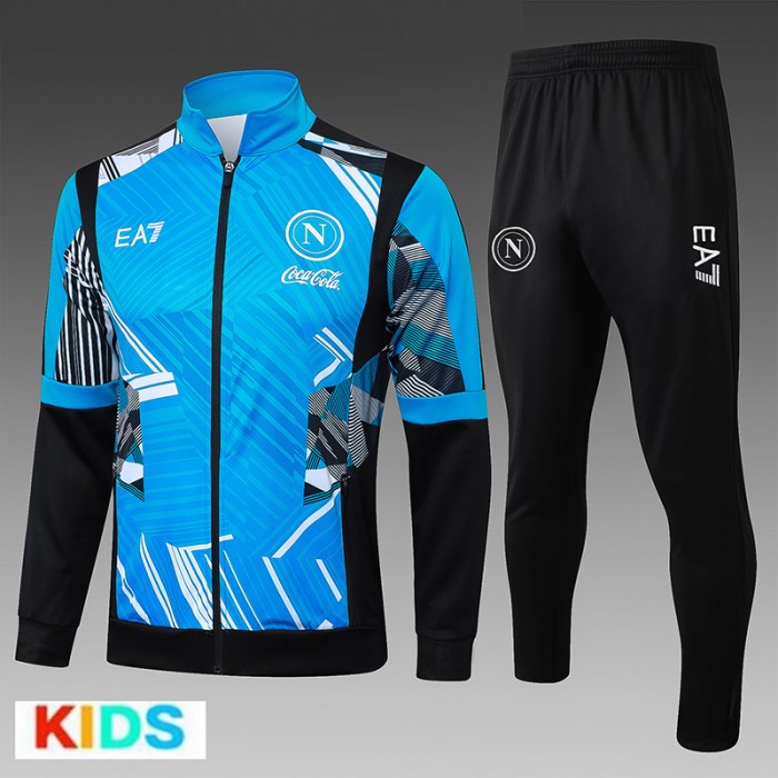 24/25 Kids Napoli Blue Edition Classic Jacket Training Suit (Top+Pant)-4744384