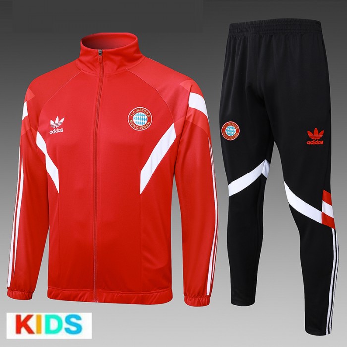 24/25 Kids Bayern Munich Red Edition Classic Jacket Training Suit (Top+Pant)-329524