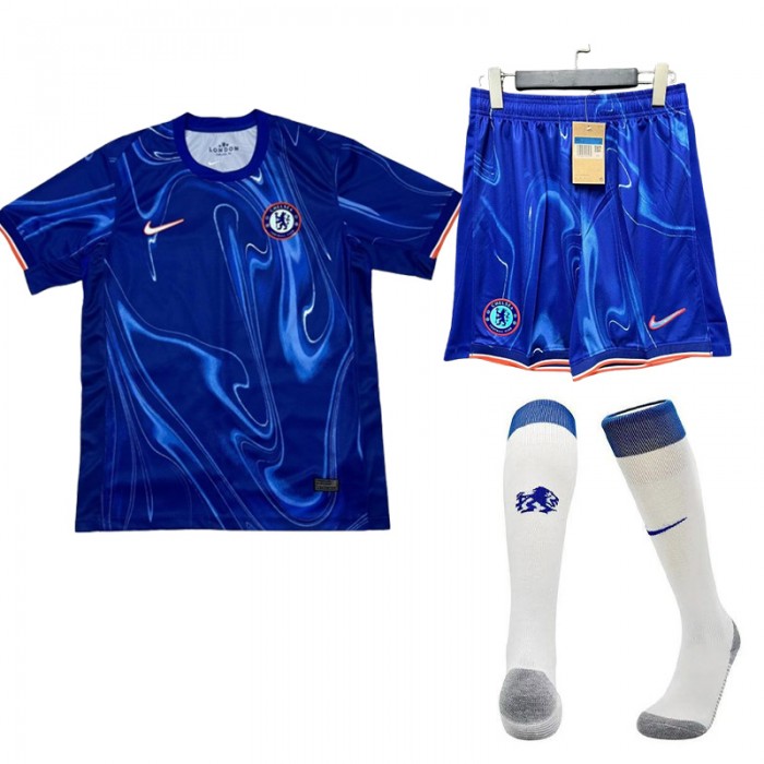24/25 Chelsea Home Blue Jersey Kit short sleeve(Shirt + Short + Socks)-9667595
