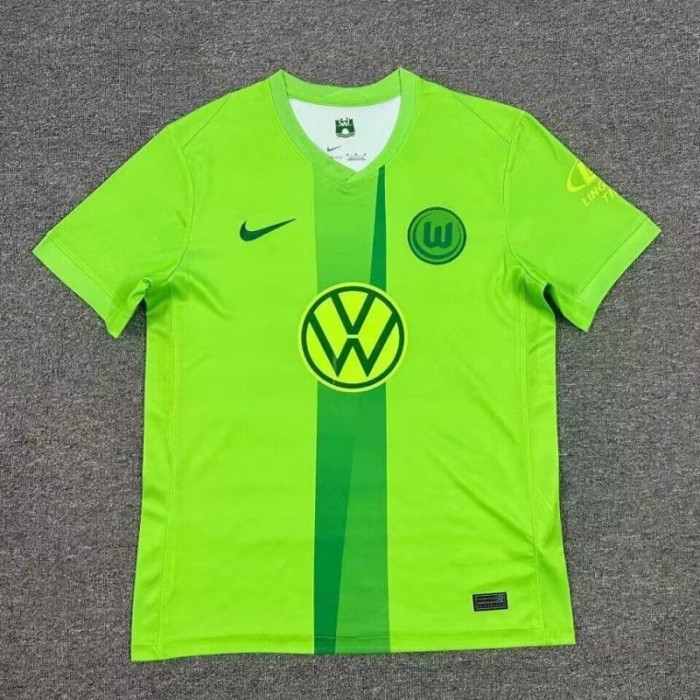 24/25 Wolfsburg Home Green Jersey Kit short sleeve-2761700