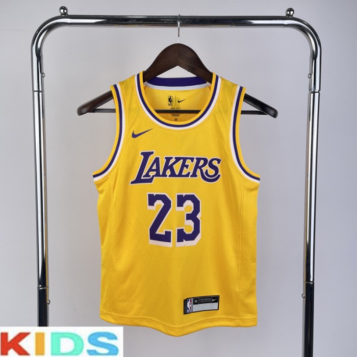 NBA Kids Los Angeles Lakers #23 Yellow NBA Kids Jersey-9578226