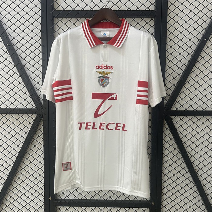 Retro 97/99 Benfica Away White Red Jersey Kit Short Sleeve-2638997