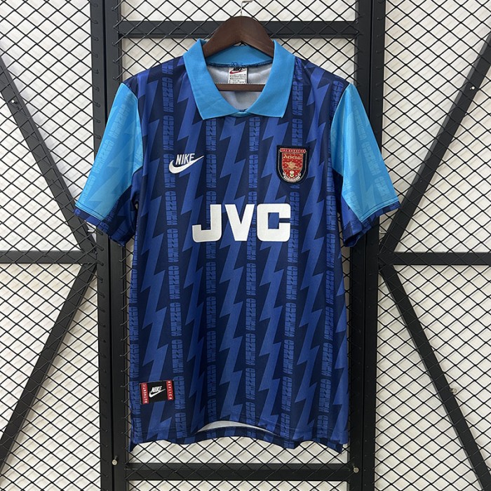 Retro 94/95 Arsenal Away Navy Blue Jersey Kit Short Sleeve-2307485