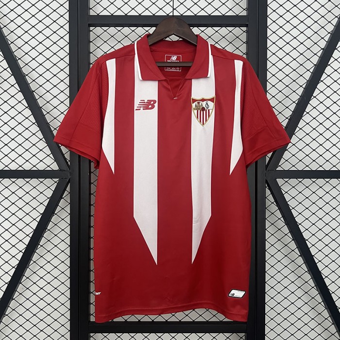 Retro 15/16 Sevilla Home Red White Jersey Kit Short Sleeve-7743346