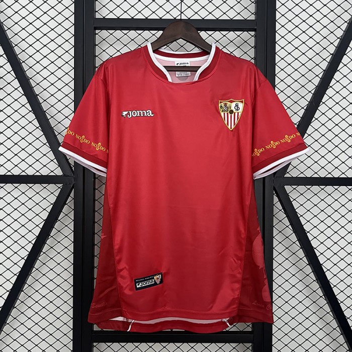 Retro 03/04 Sevilla Away Red Jersey Kit Short Sleeve-2557591