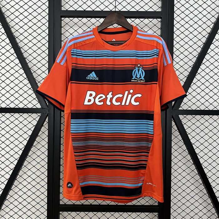 Retro 11/12 Marseille Third Away Red Jersey Kit Short Sleeve-7995451